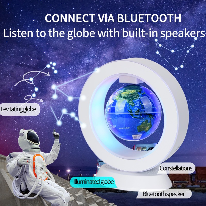 Office Tech And Gadgets - Lampada Altoparlante Bluetooth Levitante con Globo