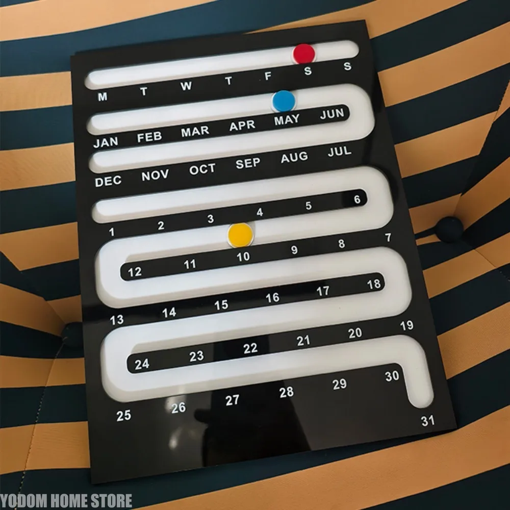 Office Tech Gadgets - Calendario perpetuo acrilico nordico - Ornamento