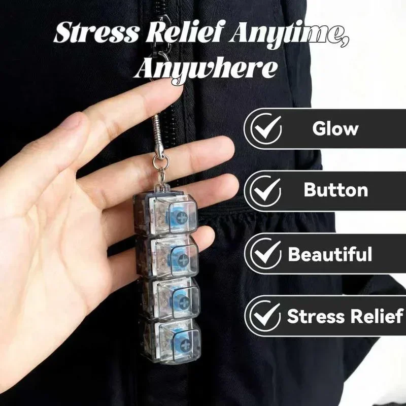 Office Tech And Gadgets - 1/2 pezzi Portachiavi Antistress con Tasti