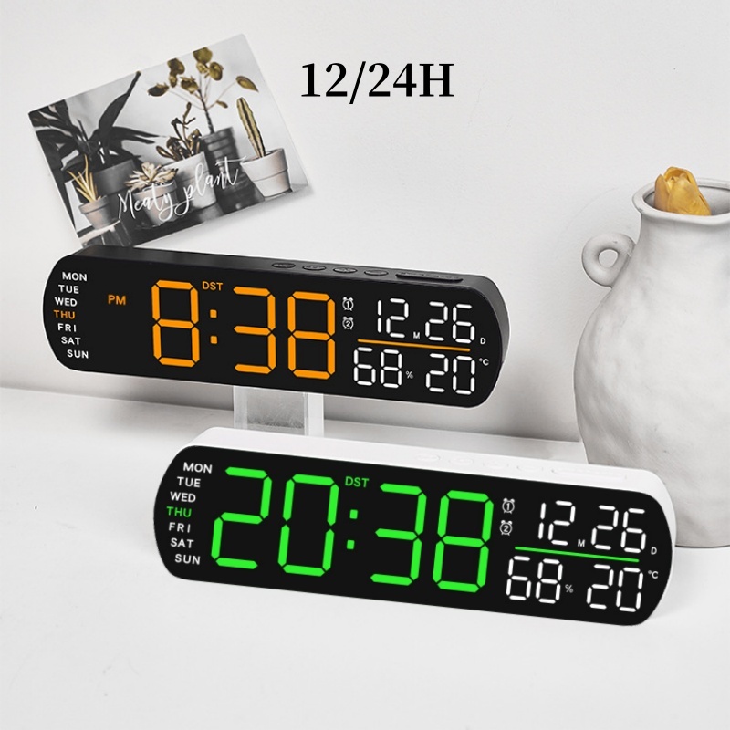 Digital Timer Countdown - Sveglia LED con Display Temperatura, Umidità,